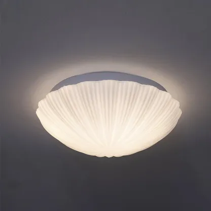 Quinn Luz de Techo Moderna Urbana con Concha de Mar y Vidrio para Dormitorio y Pasillo