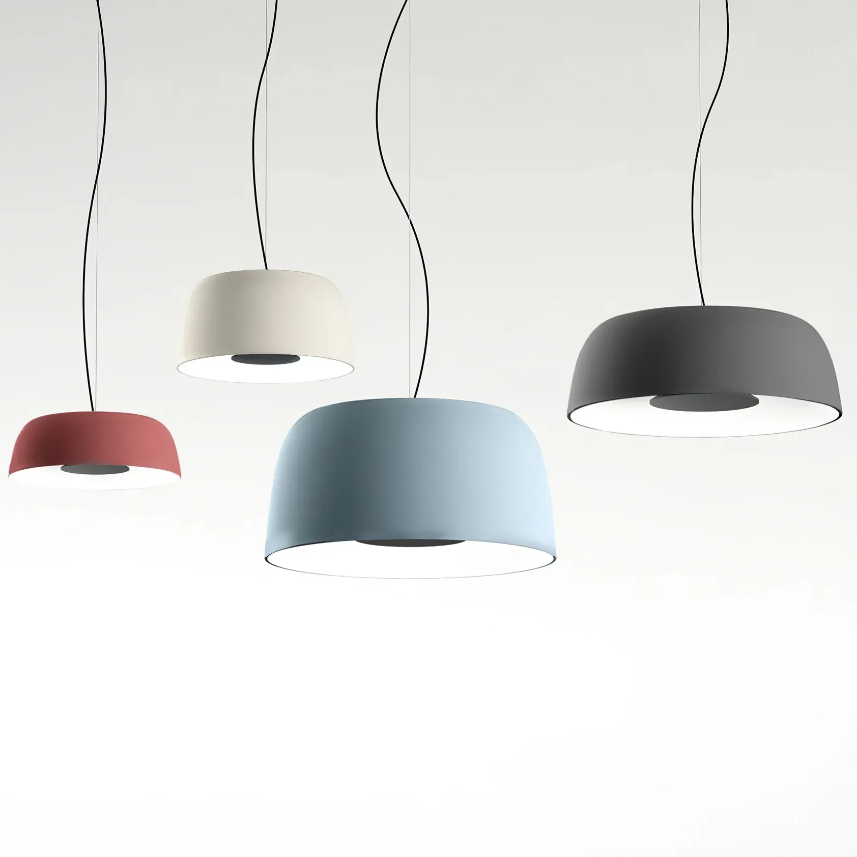 Carins Modern Round Metal Pendant Light Shades Living Study Room