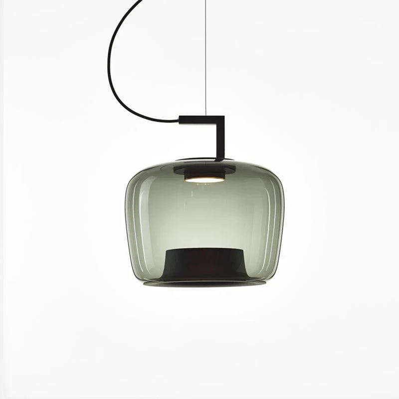 Hailie Modern Round Glass Pendant Light Dining Room Bedroom