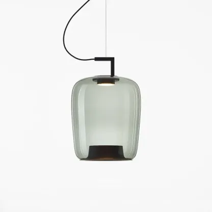 Hailie Modern Round Glass Pendant Light Dining Room Bedroom
