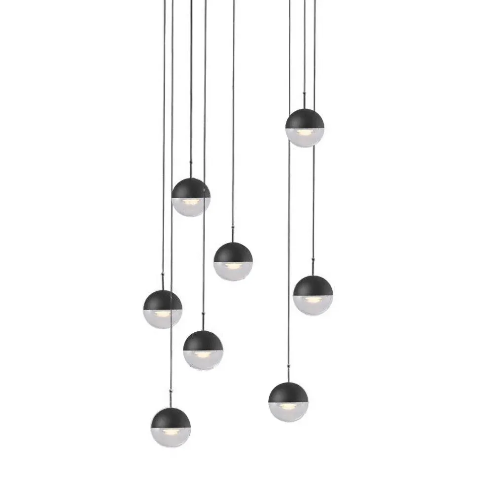 Hailie Modern Gold Metal Acrylic Pendant Light Bedroom Living Room
