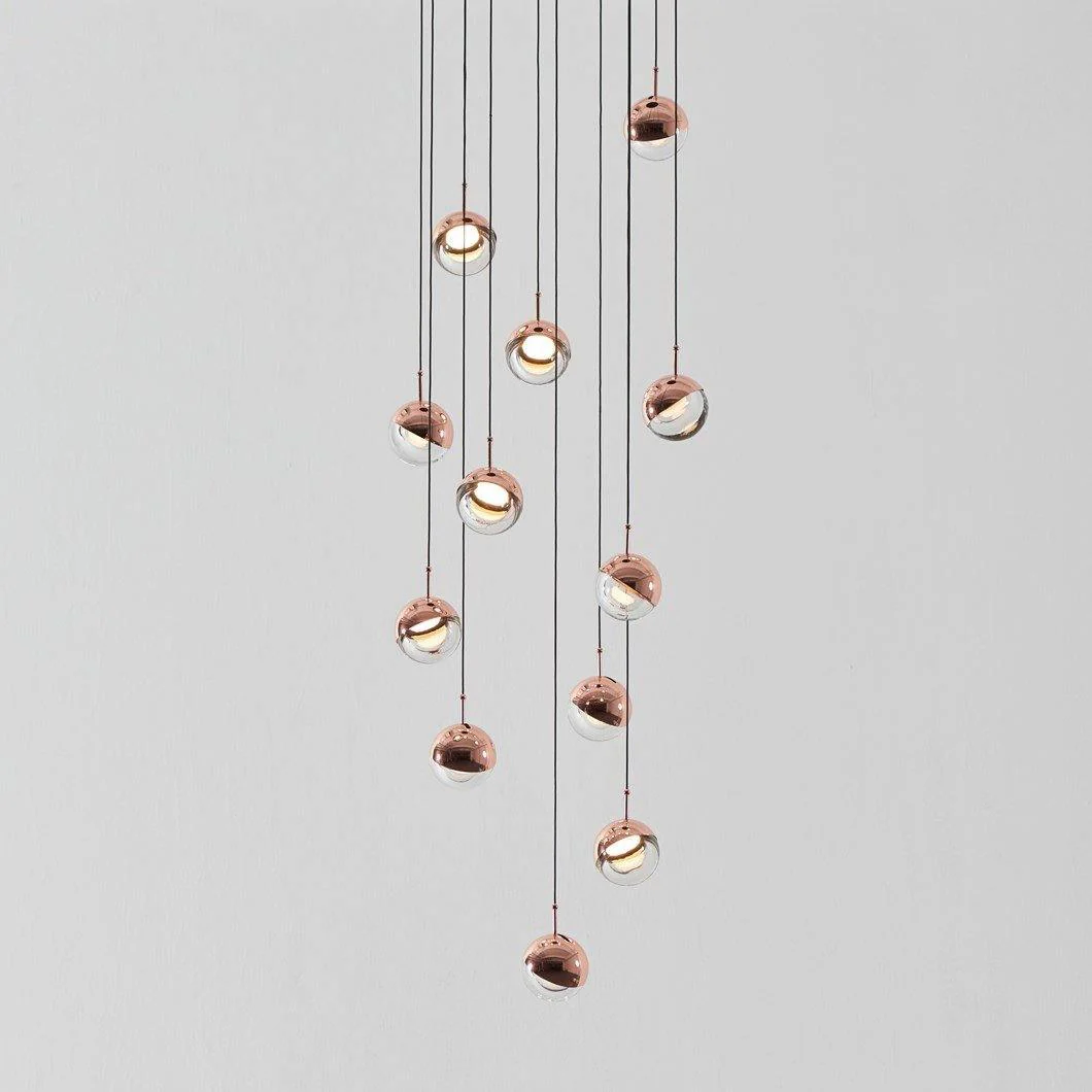 Hailie Modern Gold Metal Acrylic Pendant Light Bedroom Living Room