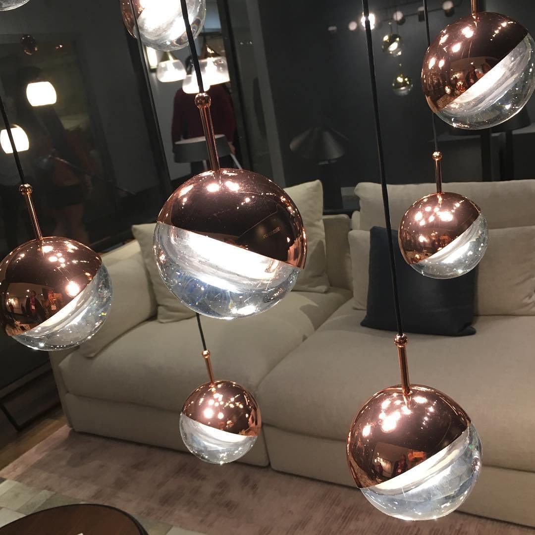 Hailie Moderno Oro Metal Acrílico Colgante Luz Dormitorio Sala de estar