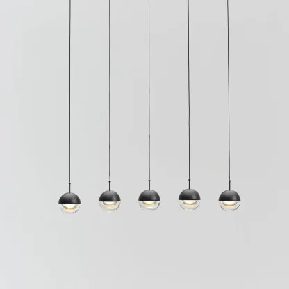 Hailie Modern Gold Metal Acrylic Pendant Light Bedroom Living Room