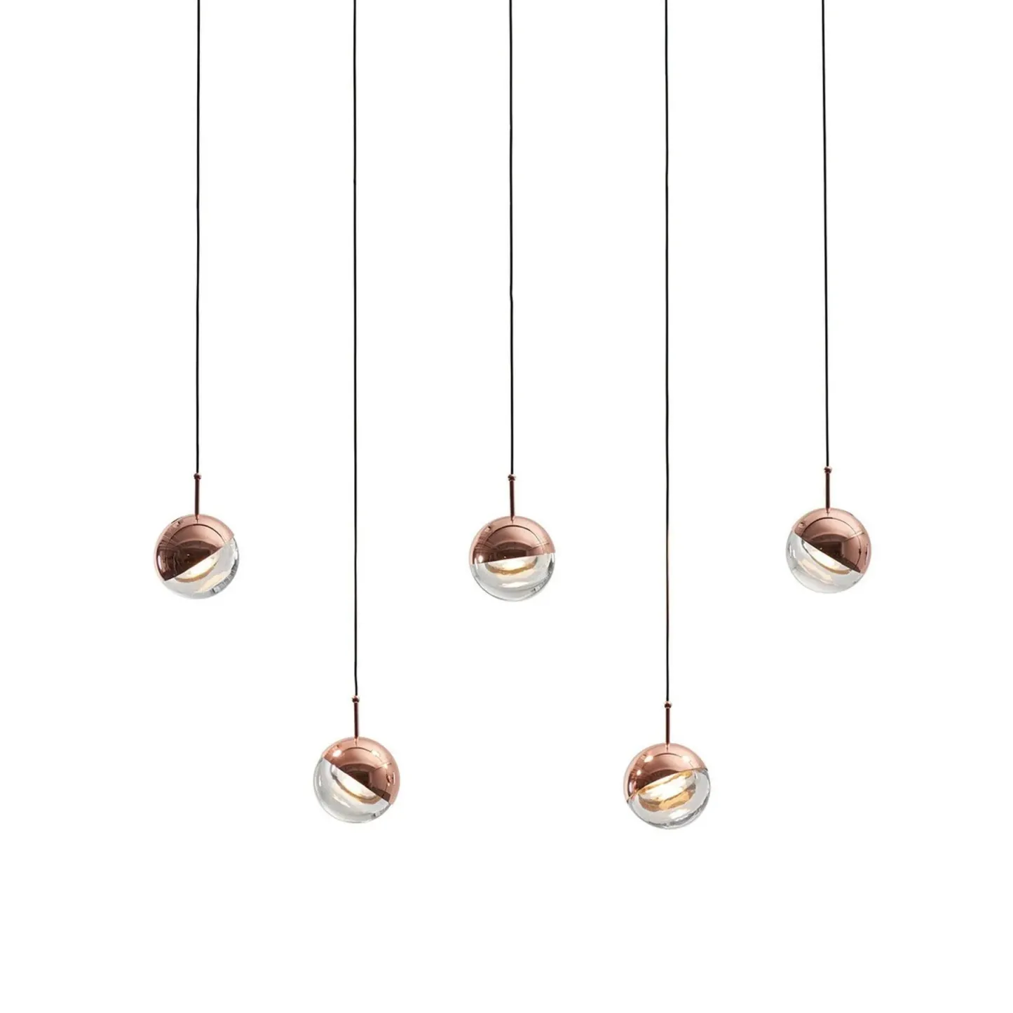 Hailie Modern Gold Metal Acrylic Pendant Light Bedroom Living Room