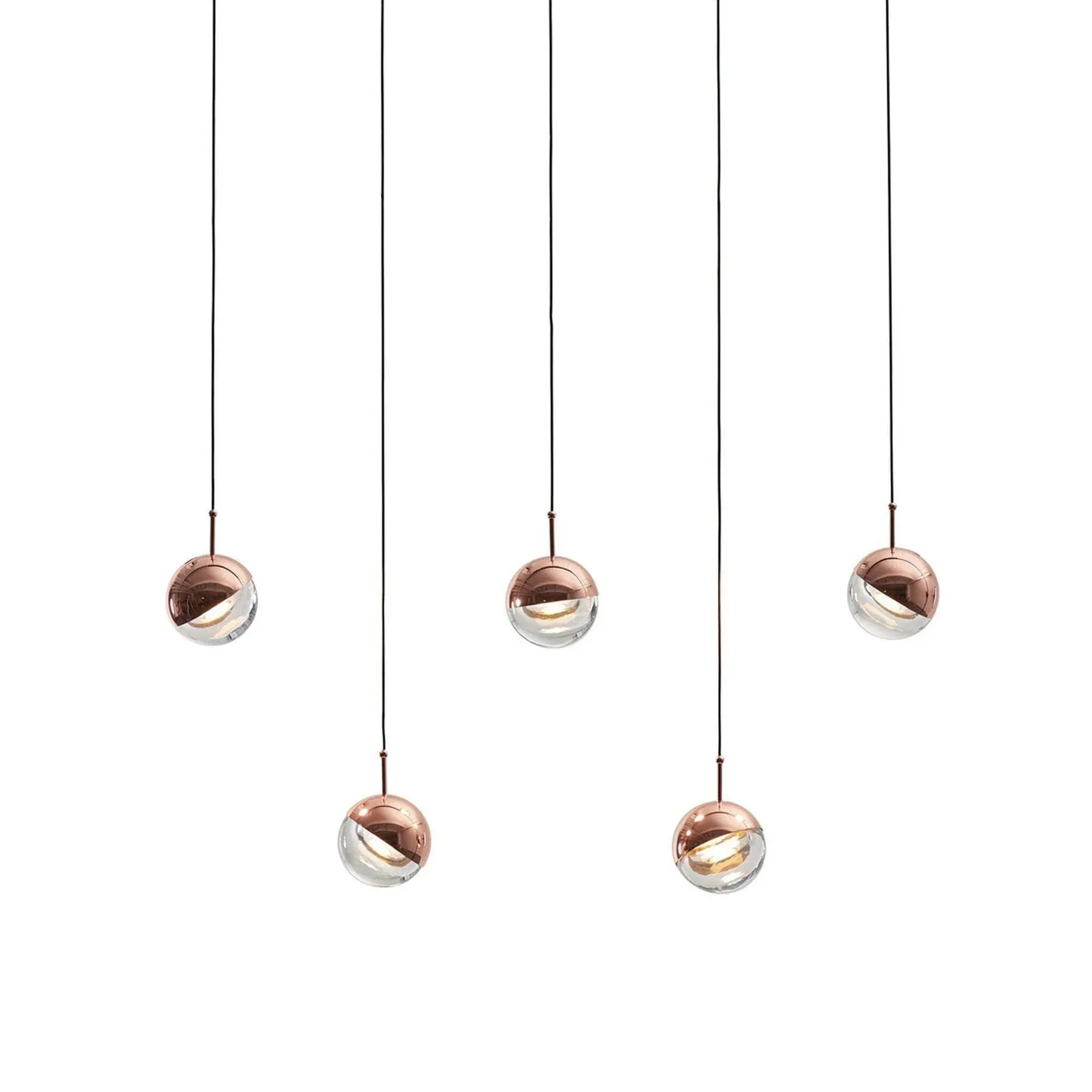Hailie Modern Gold Metal Acrylic Pendant Light Bedroom Living Room