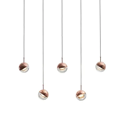 Hailie Modern Gold Metal Acrylic Pendant Light Bedroom Living Room