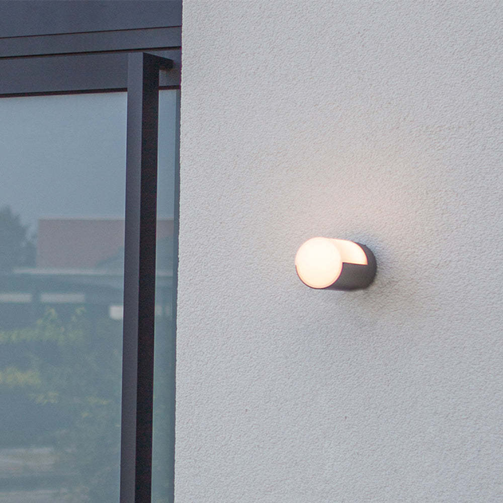 Orr Moderna Lámpara de pared Exterior LED Geometría para Pasillo Metal y Acrílico Giratoria