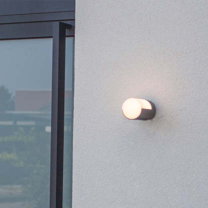 Orr Moderna Lámpara de pared Exterior LED Geometría para Pasillo Metal y Acrílico Giratoria