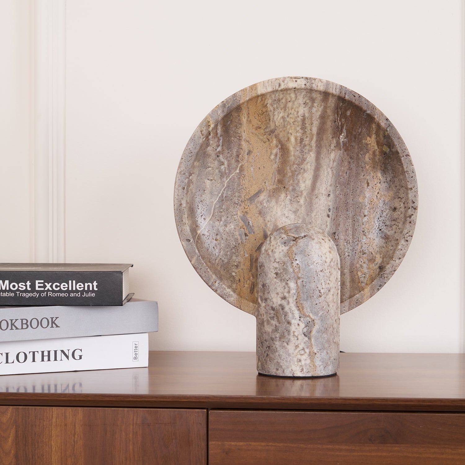 Dune Travertine Stone Table Lamp
