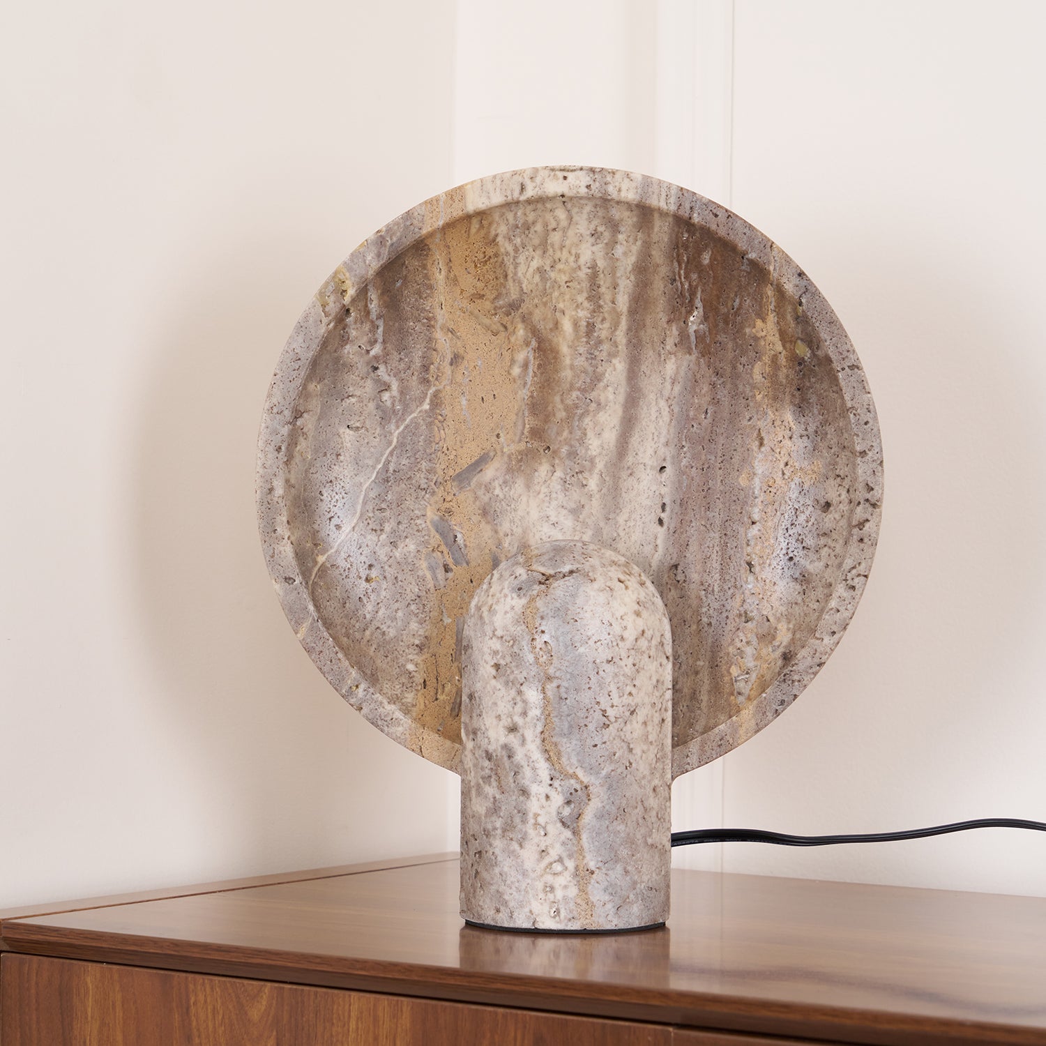 Dune Travertine Stone Table Lamp