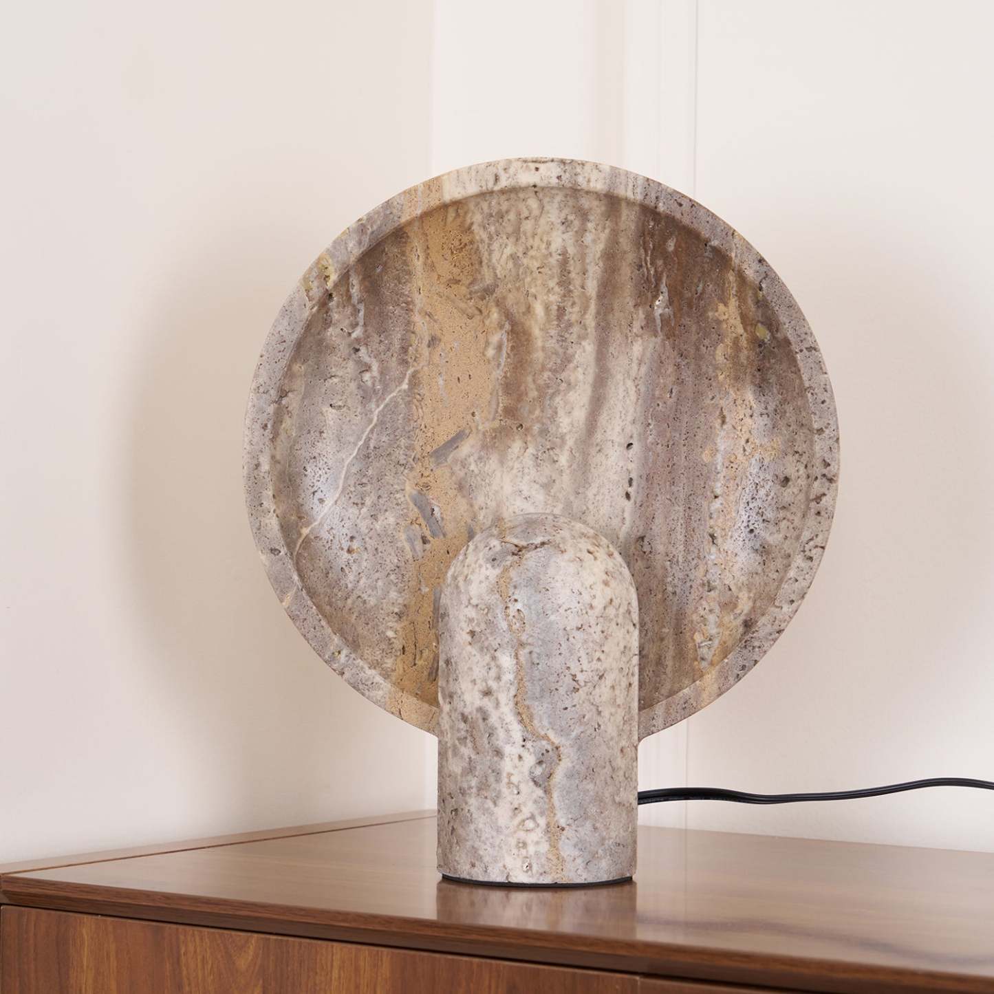 Dune Travertine Stone Table Lamp