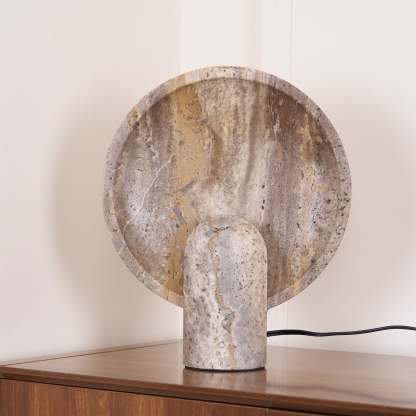 Dune Travertine Stone Table Lamp