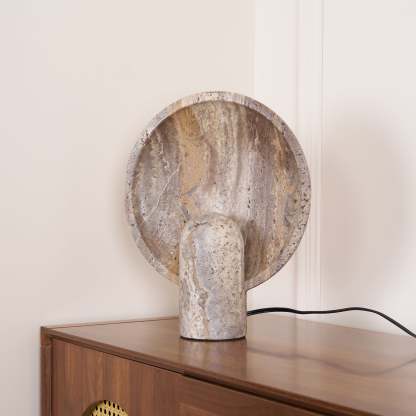 Dune Travertine Stone Table Lamp