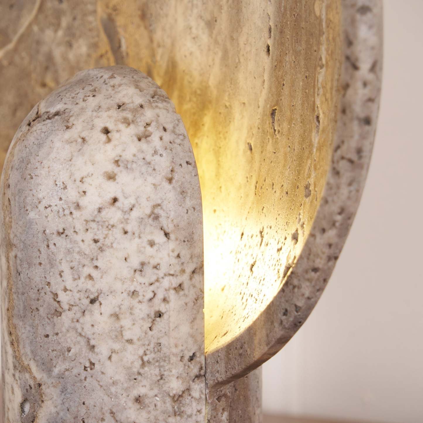 Dune Travertine Stone Table Lamp