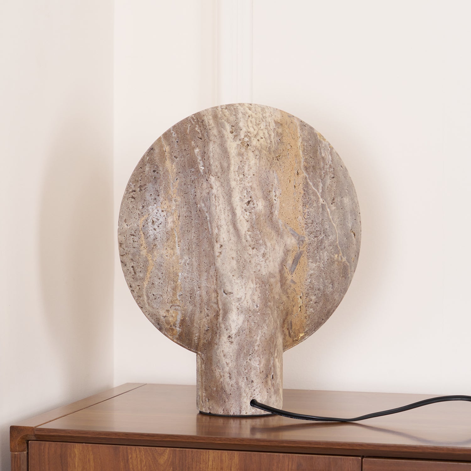 Dune Travertine Stone Table Lamp