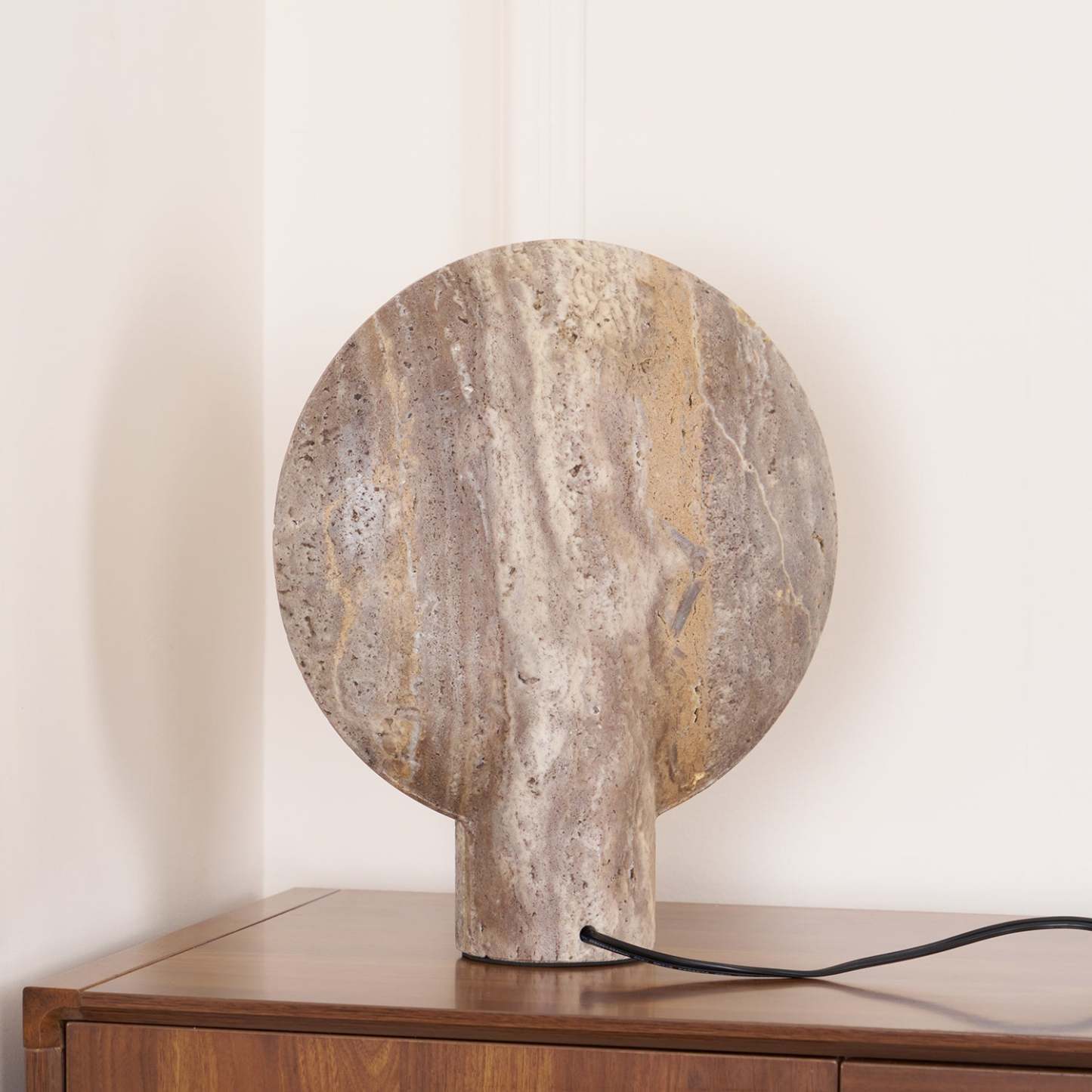 Dune Travertine Stone Table Lamp
