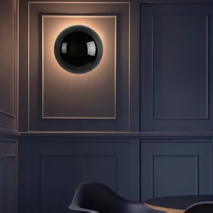 Orr Luz de Pared Moderna Inusual con Esfera de Metal para Dormitorio , Pasillo y Sala