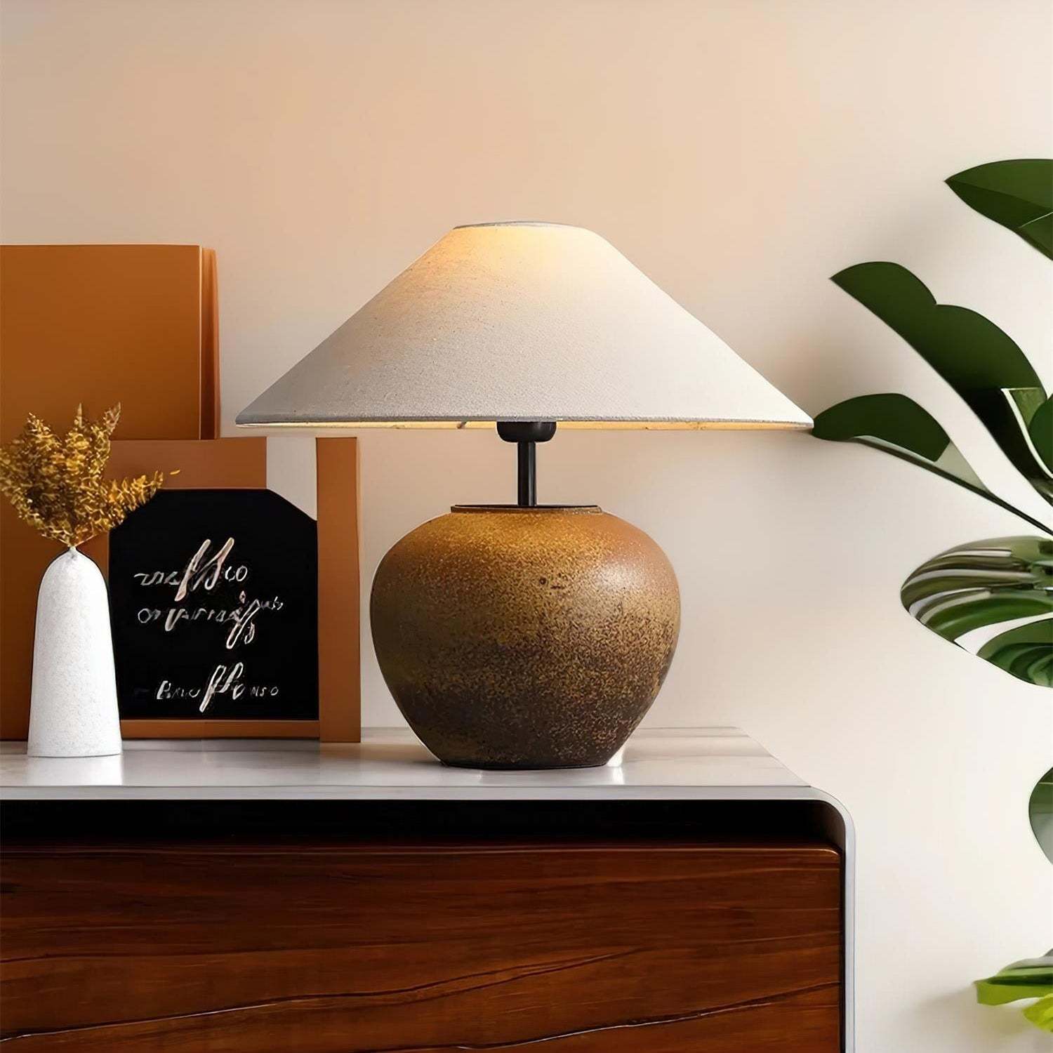 Hakka Ceramic Linen Table Lamp