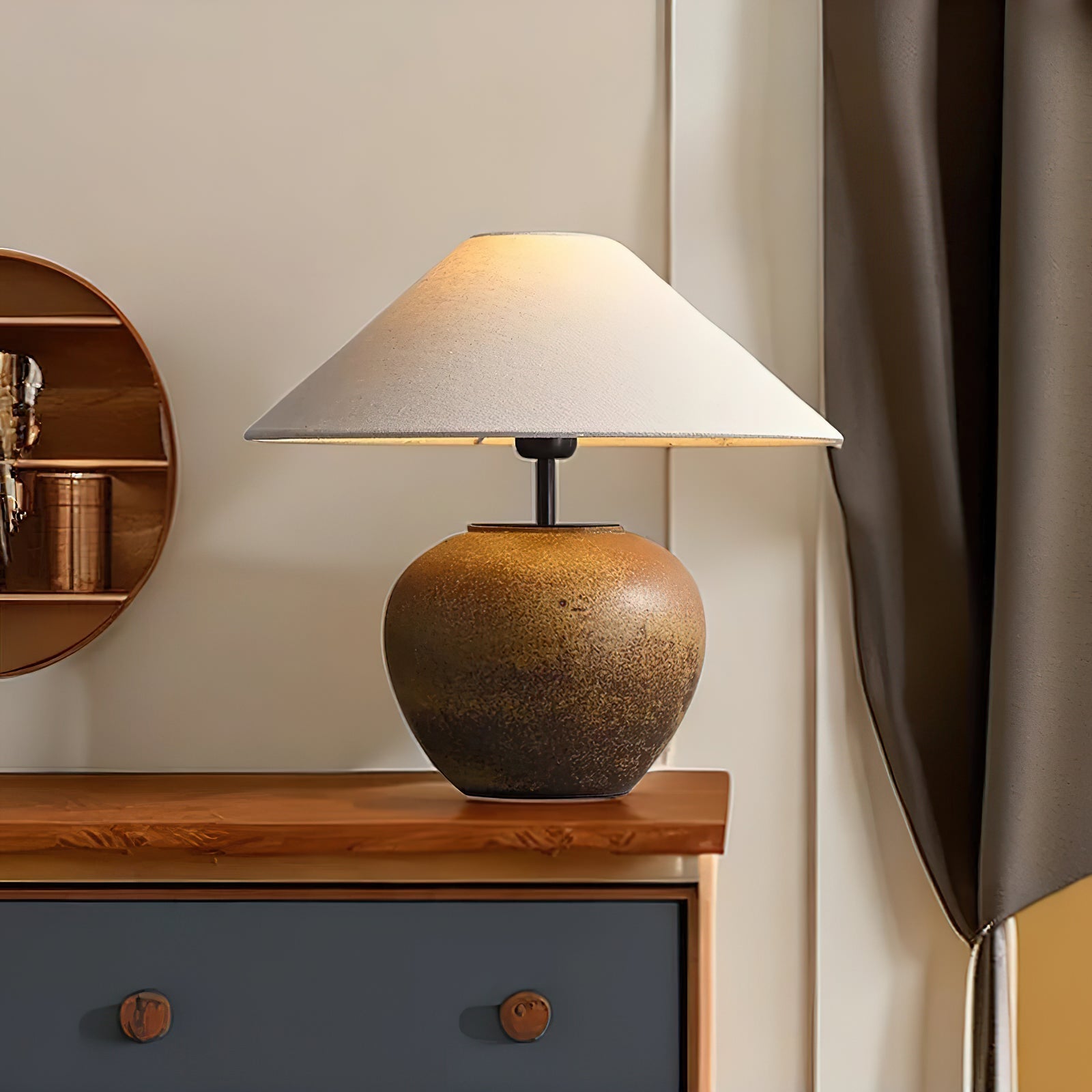 Hakka Ceramic Linen Table Lamp