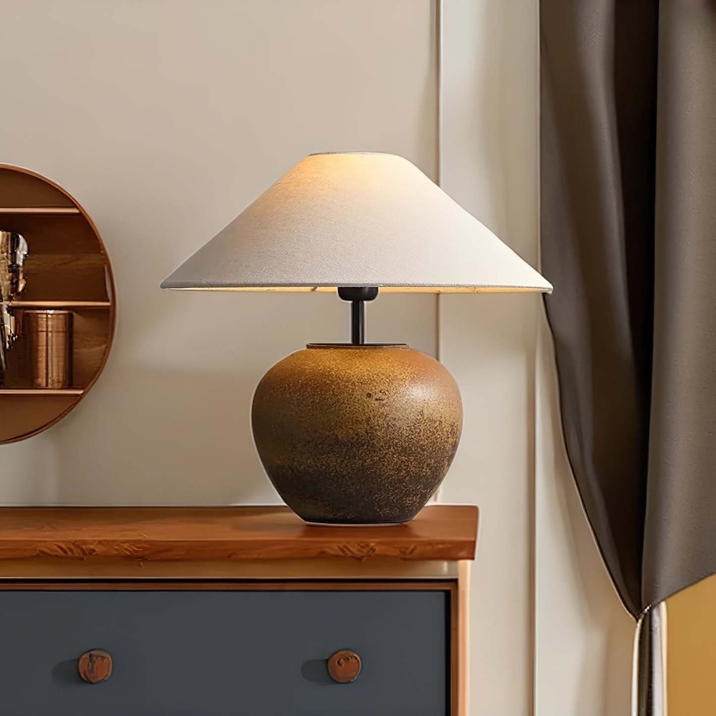 Hakka Ceramic Linen Table Lamp