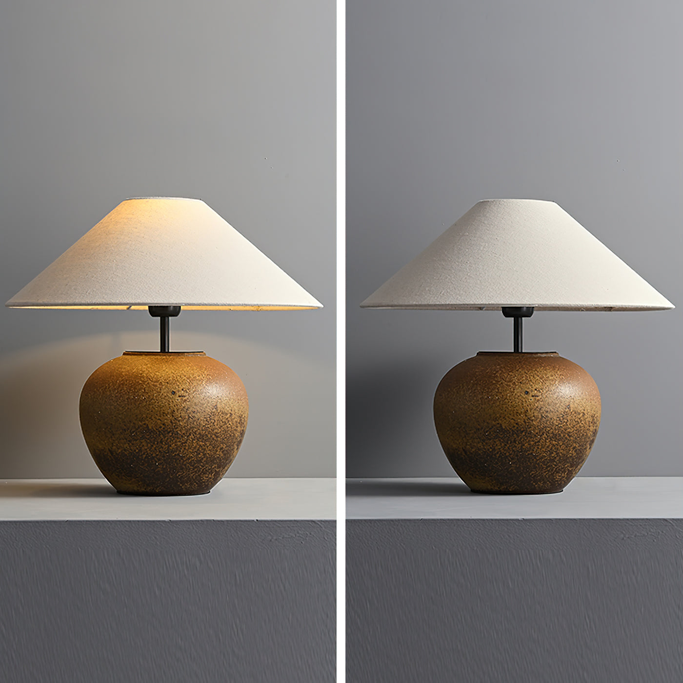 Hakka Ceramic Linen Table Lamp