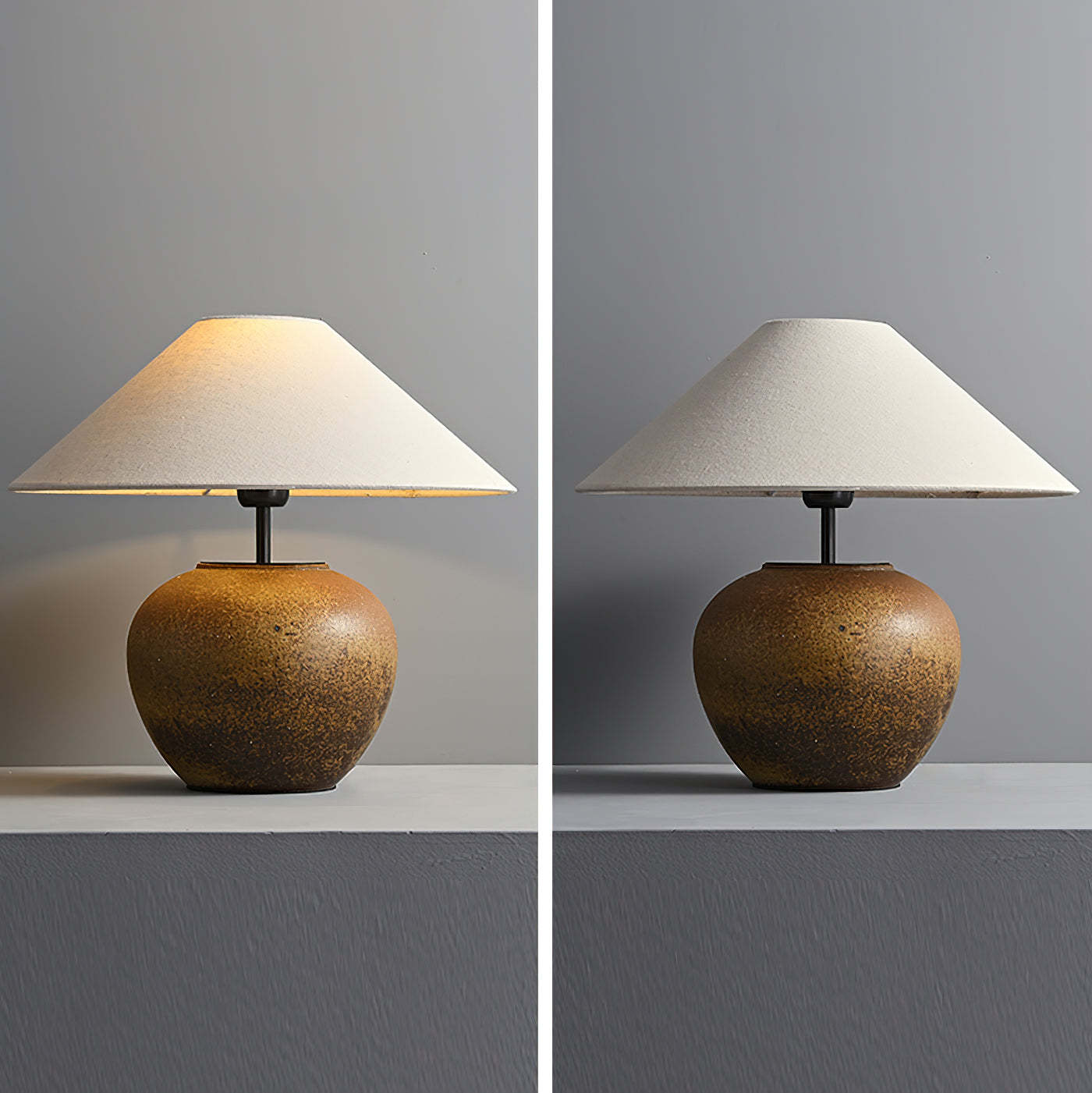 Hakka Ceramic Linen Table Lamp