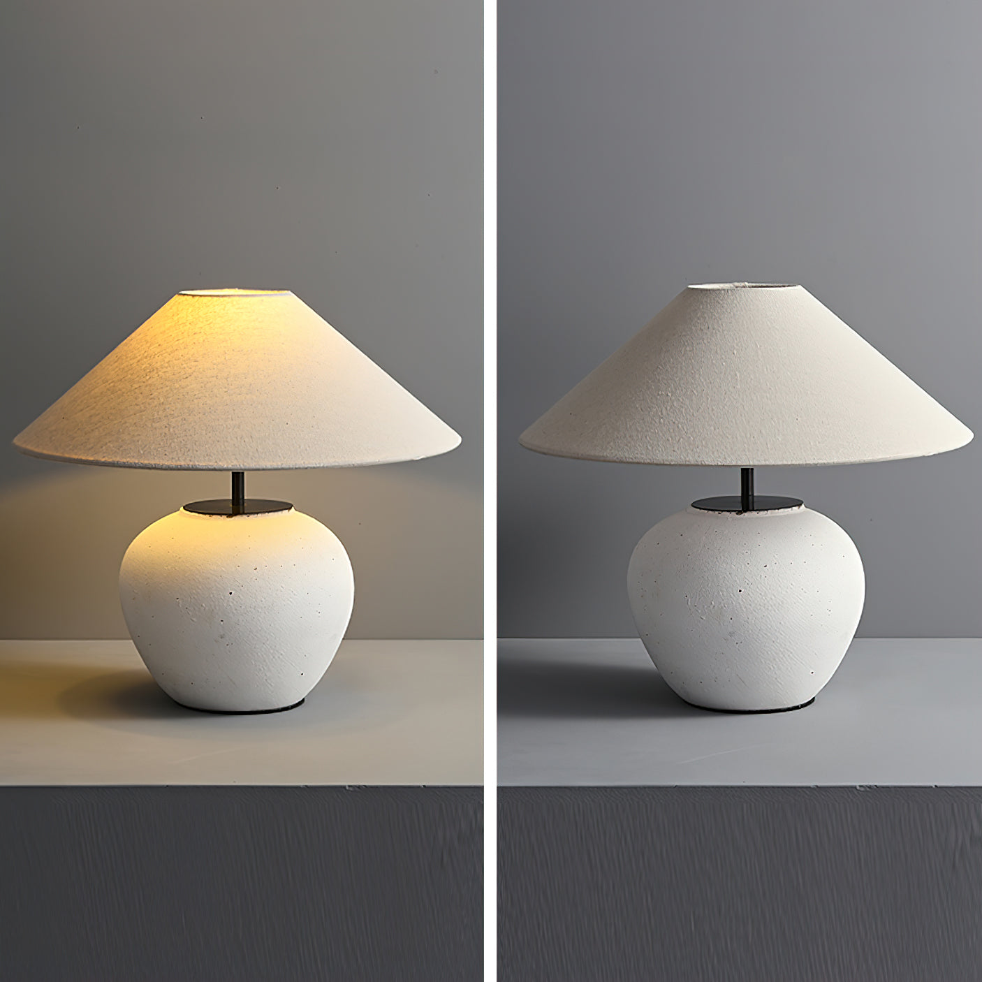 Hakka Ceramic Linen Table Lamp