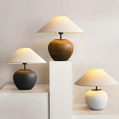 Hakka Ceramic Linen Table Lamp