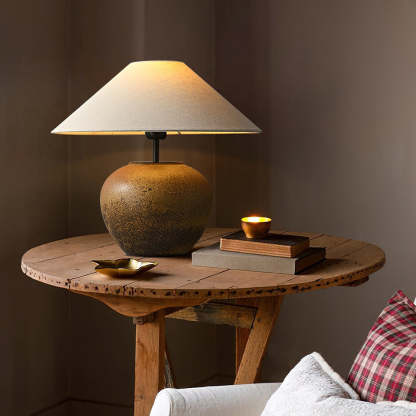 Hakka Ceramic Linen Table Lamp