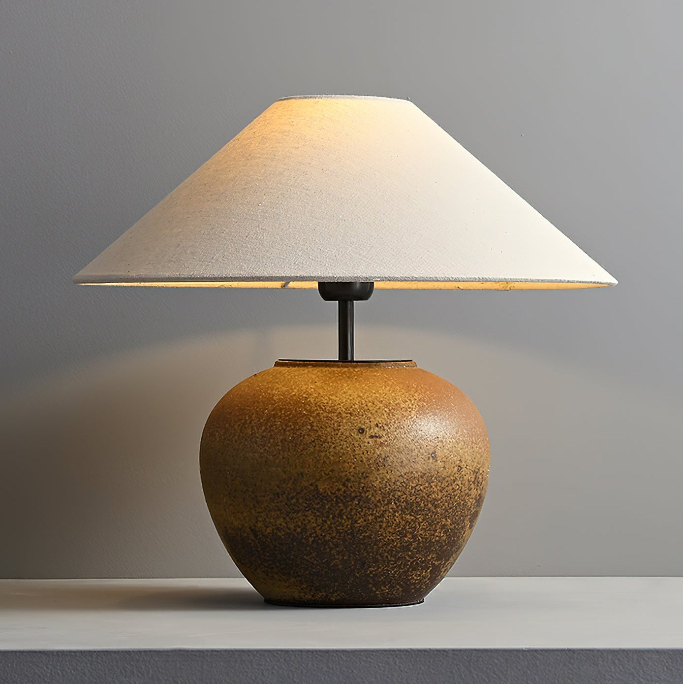 Hakka Ceramic Linen Table Lamp