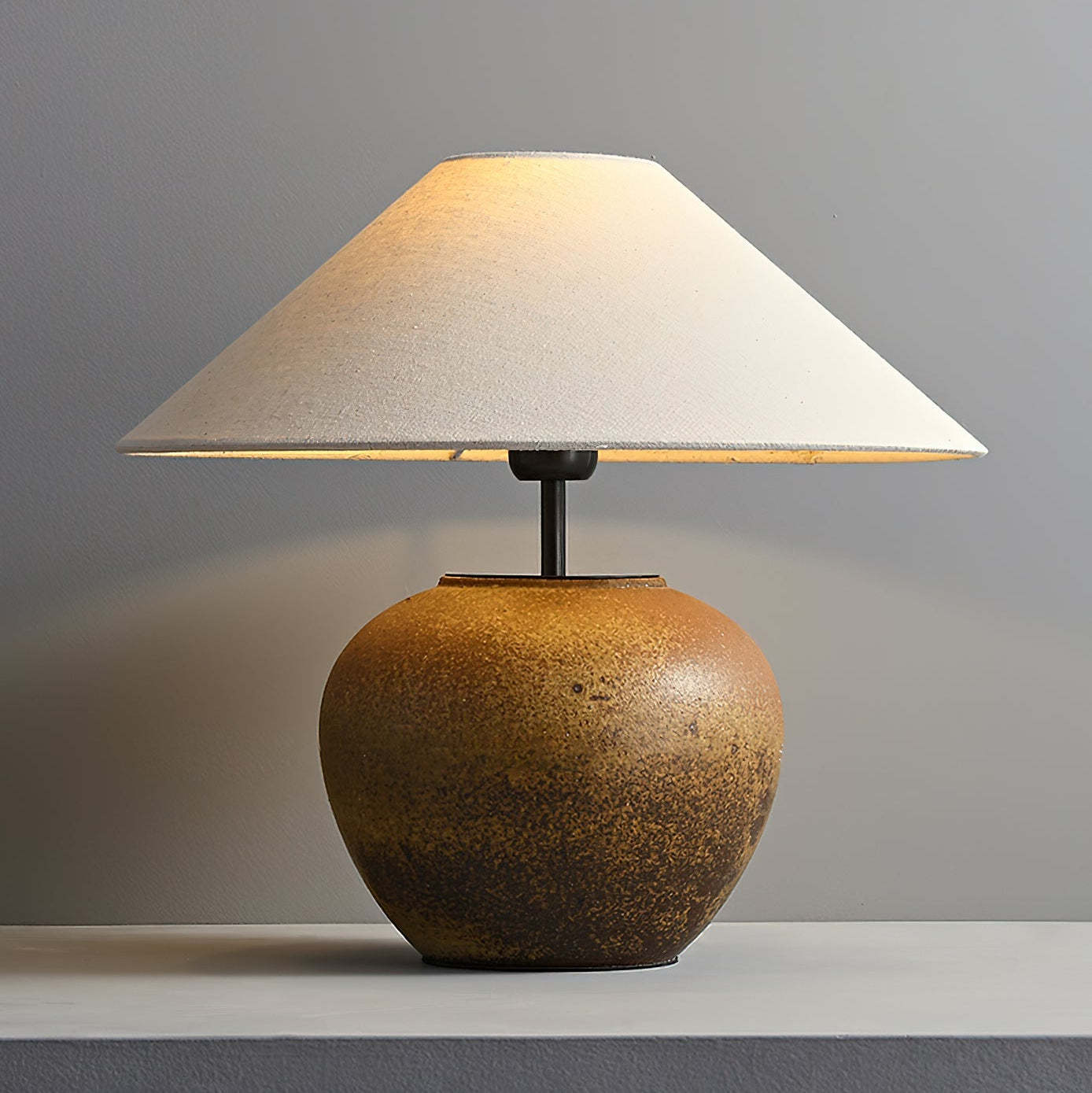 Hakka Ceramic Linen Table Lamp