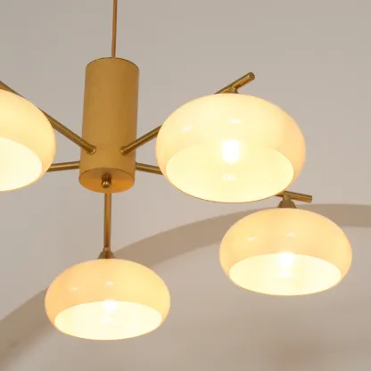 Valentina Modern Metal Glass Elliptical Pendant Light Shades Living Dining Room