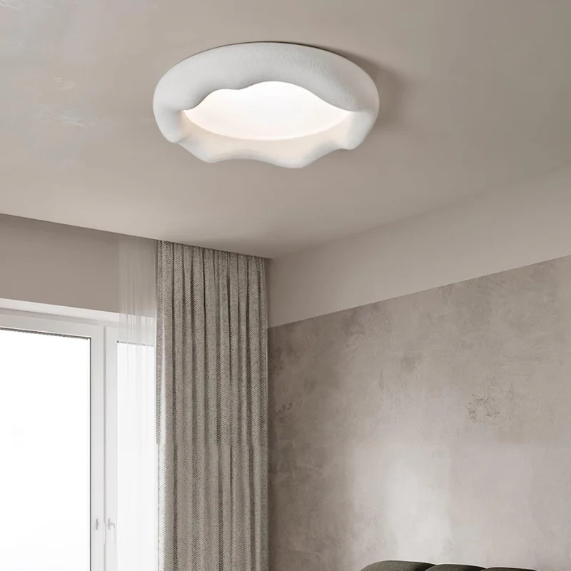 Quinn Modern Round Resin Glass Ceiling Light Bedroom Living Room
