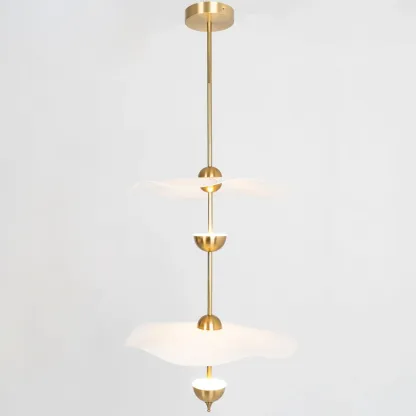 Carins Moderno Oro Metal Acrílico Lámpara Colgante Dormitorio Salón