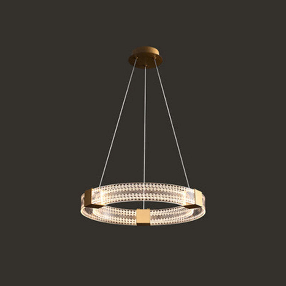 Evette Moderno Redondo/Oval Acrílico/Metal Lámpara Colgante,Oro