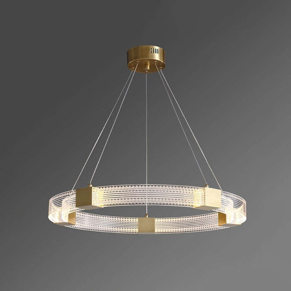 Evette Moderno Redondo/Oval Acrílico/Metal Lámpara Colgante,Oro