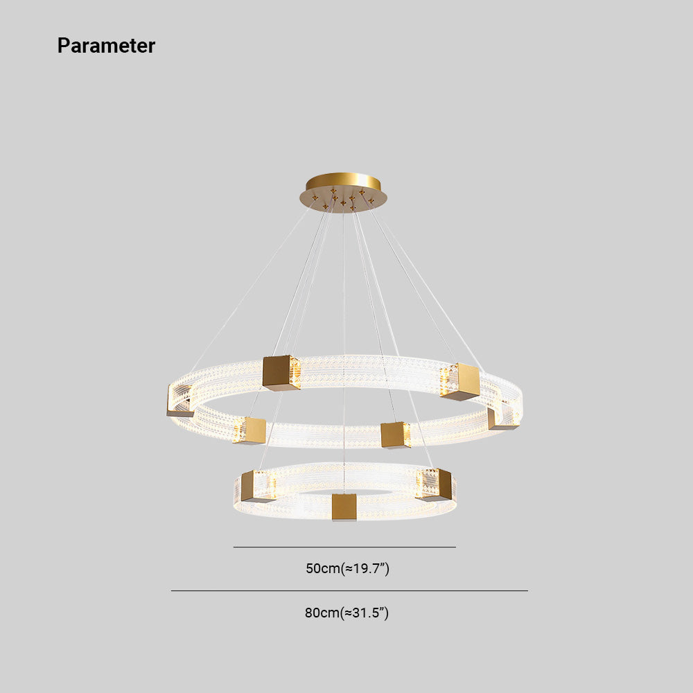 Evette Moderno Redondo/Oval Acrílico/Metal Lámpara Colgante,Oro