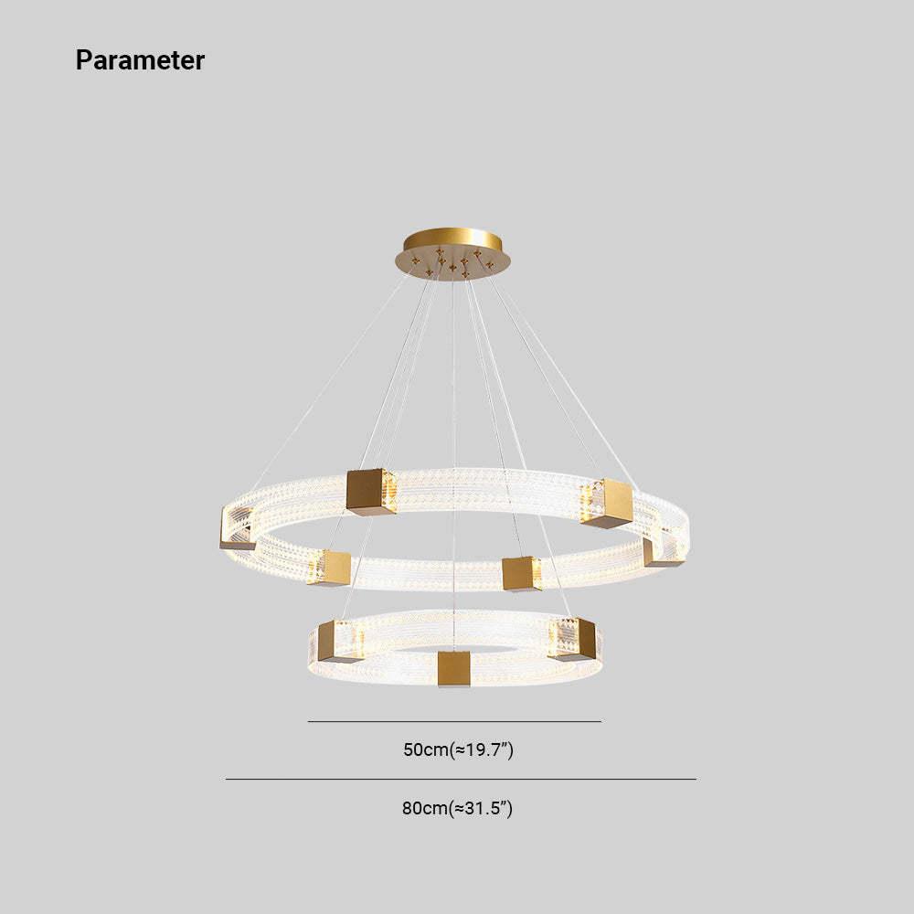 Evette Moderno Redondo/Oval Acrílico/Metal Lámpara Colgante,Oro