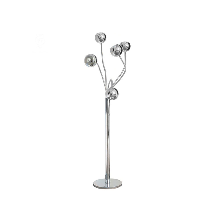 Axis Modern Metal Eyeball Floor Lamp Chrome