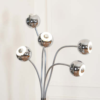 Axis Modern Metal Eyeball Floor Lamp Chrome