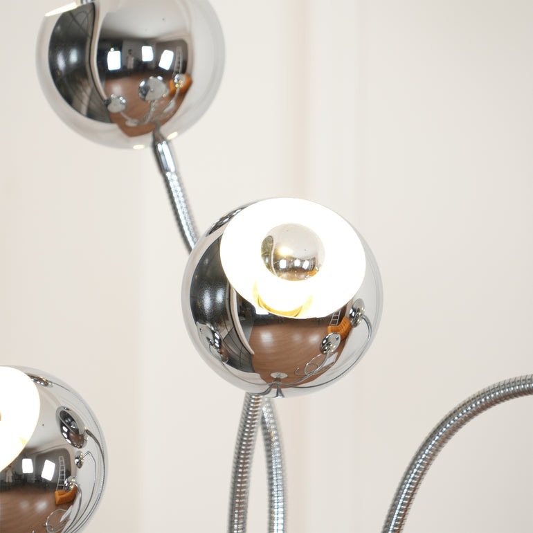 Axis Modern Metal Eyeball Floor Lamp Chrome
