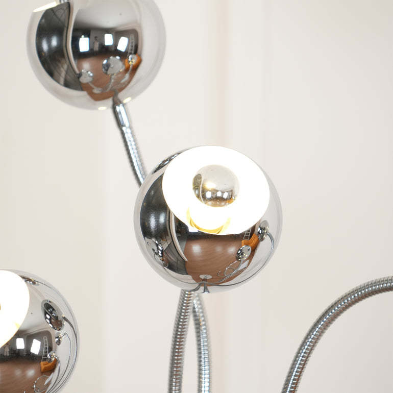 Axis Modern Metal Eyeball Floor Lamp Chrome