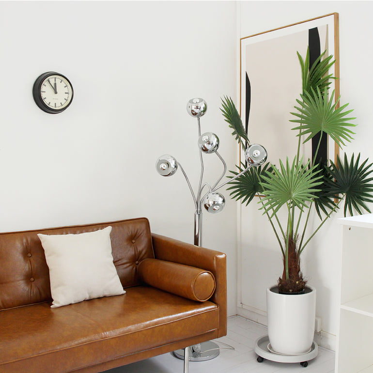 Axis Modern Metal Eyeball Floor Lamp Chrome