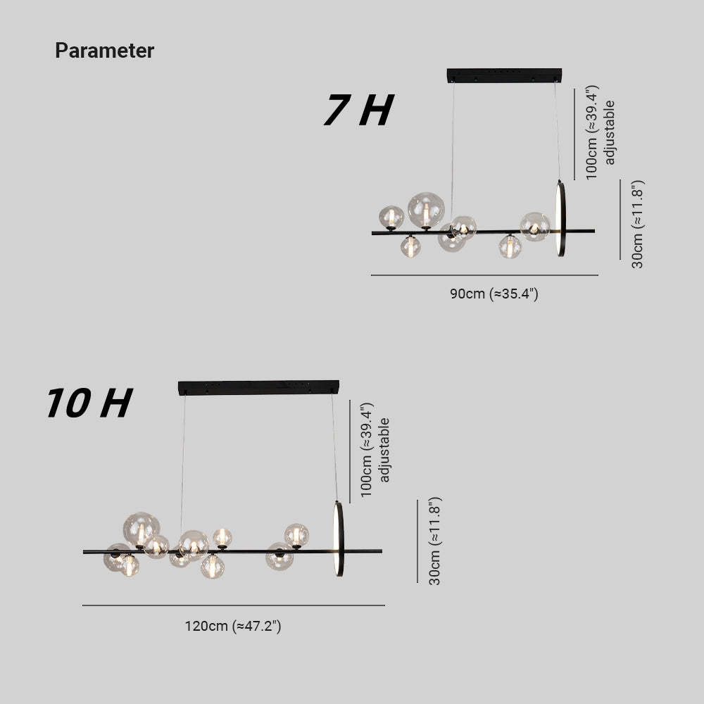 Valentina Moderno LED Lámparas de araña Oro Vidrio Salón/Comedor