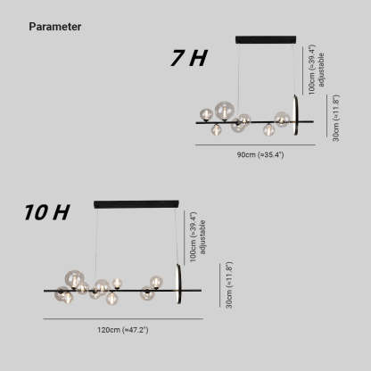Valentina Moderno LED Lámparas de araña Oro Vidrio Salón/Comedor