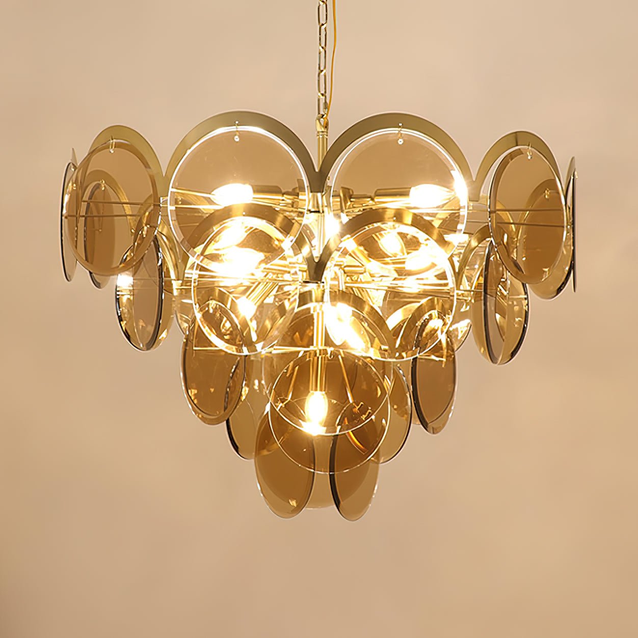 Verona Glass Disc Chandelier