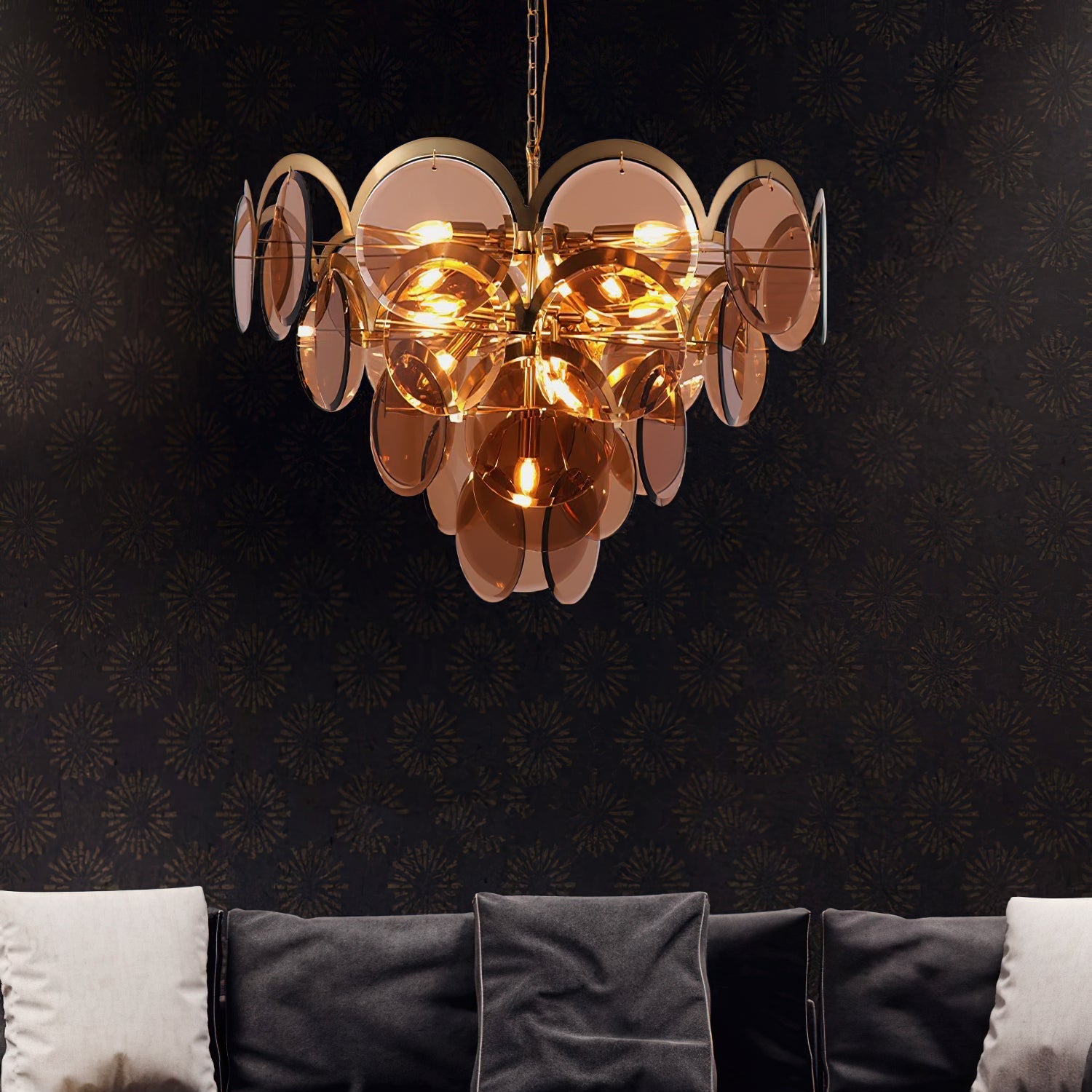 Verona Glass Disc Chandelier