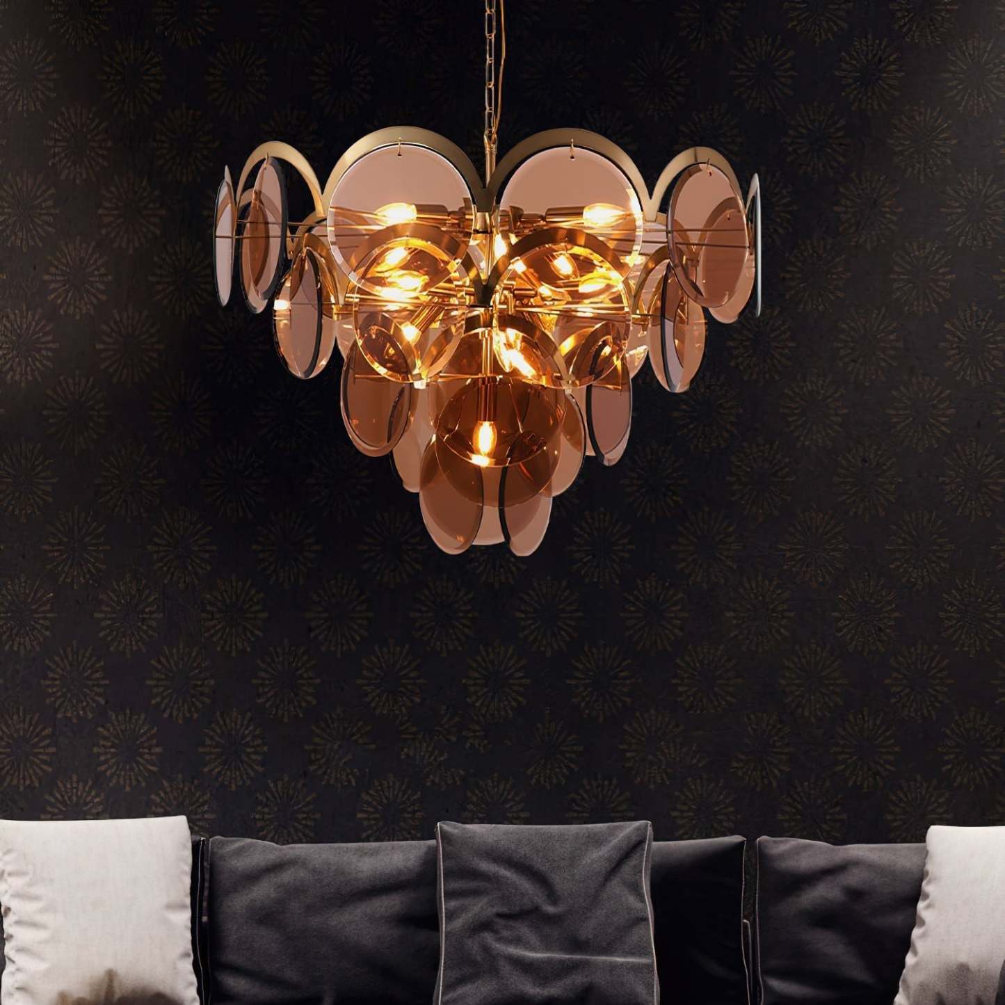 Verona Glass Disc Chandelier