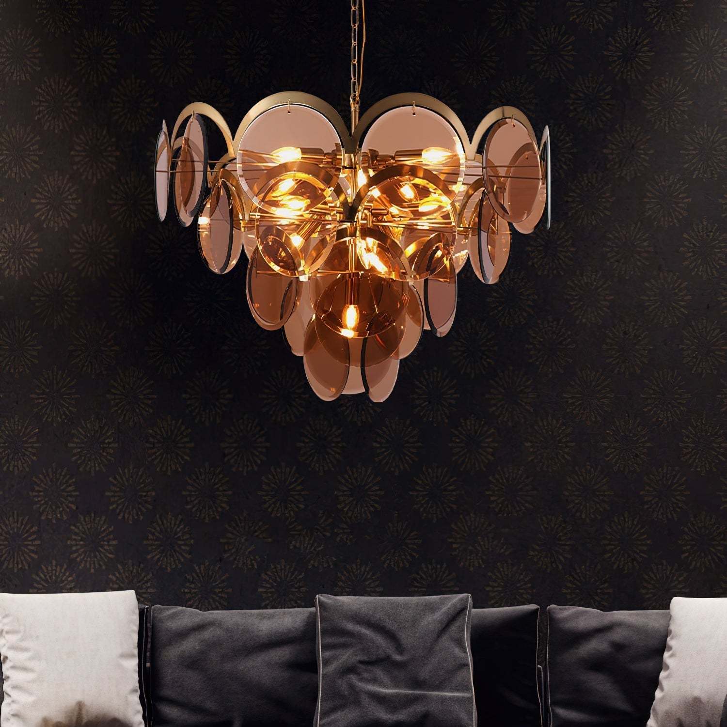 Verona Glass Disc Chandelier